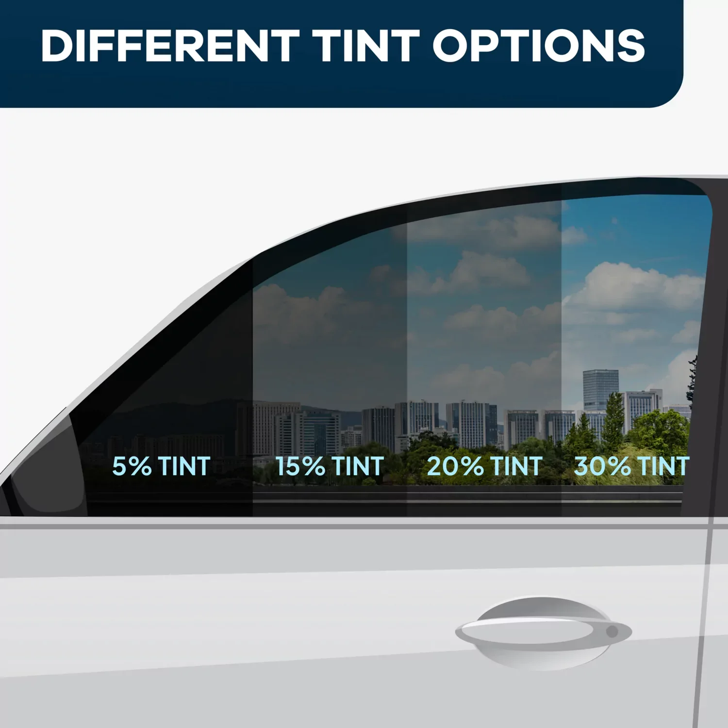 Tint options: 5%, 15%, 20%, 30%